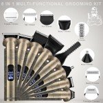 Hatteker 8-in-1 Cordless Beard Trimmer Kit