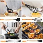 22-Piece Silicone Kitchen Utensil Set with Wood Handles