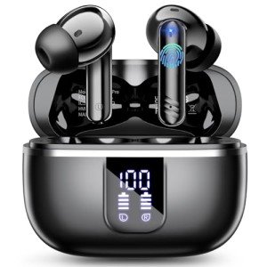 Bluetooth 5.4 Wireless Earbuds with Deep Bass