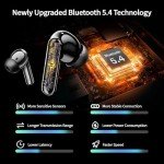 Bluetooth 5.4 Wireless Earbuds with Deep Bass