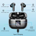 Bluetooth 5.4 Wireless Earbuds with Deep Bass