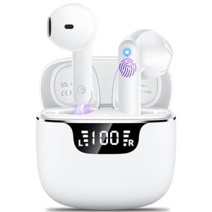 Bluetooth 5.3 Waterproof Wireless Earbuds with LED Display
