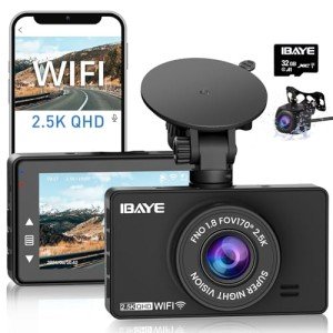 IBAYE 2.5K QHD Dual Dashcam with 32GB SD Card