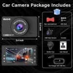 IBAYE 2.5K QHD Dual Dashcam with 32GB SD Card