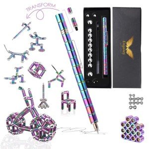 Rainbow Magnetic Fidget Pen with Balloons