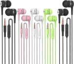 Wired Stereo Earbuds with Microphone - 5 Pack