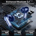 Bluetooth 5.3 Wireless Earbuds with Noise Cancelling