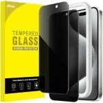 JETech iPhone 15 Pro Privacy Screen Protector 2-Pack