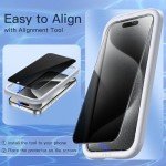 JETech iPhone 15 Pro Privacy Screen Protector 2-Pack