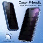 JETech iPhone 15 Pro Privacy Screen Protector 2-Pack