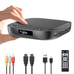 Multi-Region Mini DVD Player with HDMI Cable