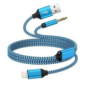 2-in-1 iPhone Aux & Lightning Charging Cable