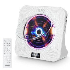 Bluetooth Desktop CD Player with Speakers and Remote