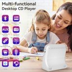Bluetooth Desktop CD Player with Speakers and Remote