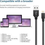 3-Pack Nylon Braided Lightning Charger Cable 3FT