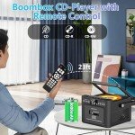 Greadio Portable Bluetooth CD Player & Boombox