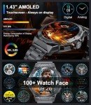 LIGE Military Smart Watch for Men with AMOLED Display
