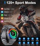 LIGE Military Smart Watch for Men with AMOLED Display