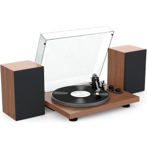 Udreamer Bluetooth Turntable Hi-Fi System with Speakers