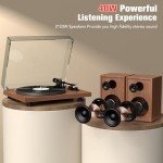 Udreamer Bluetooth Turntable Hi-Fi System with Speakers