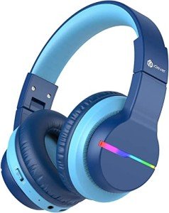 Colorful iClever Bluetooth Kids Headphones with LED Lights