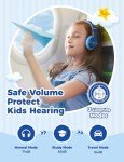Colorful iClever Bluetooth Kids Headphones with LED Lights