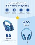 Colorful iClever Bluetooth Kids Headphones with LED Lights