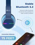 Colorful iClever Bluetooth Kids Headphones with LED Lights