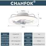 CHANFOK 20'' Smart Ceiling Fan with Lights