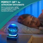 3D Solar System Crystal Ball Night Light Gadget