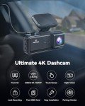 REDTIGER F8 4K Touch Screen Dash Cam