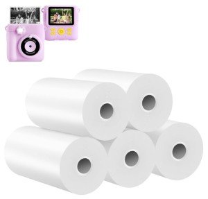AORILE 5 Rolls Kids Camera Print Paper Refill for Instant Print Camera BPA Free Photo Paper for Kids Instant Camera