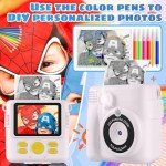 AORILE 5 Rolls Kids Camera Print Paper Refill for Instant Print Camera BPA Free Photo Paper for Kids Instant Camera
