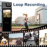 1080P Mini Body Camera, 180° Rotatable Lens, 6 Hours Video Recording, Motion Detection, Night Vision, Wearable Sports Camera for Cycling, Law Enforcement, Security