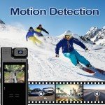 1080P Mini Body Camera, 180° Rotatable Lens, 6 Hours Video Recording, Motion Detection, Night Vision, Wearable Sports Camera for Cycling, Law Enforcement, Security
