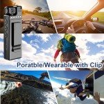 1080P Mini Body Camera, 180° Rotatable Lens, 6 Hours Video Recording, Motion Detection, Night Vision, Wearable Sports Camera for Cycling, Law Enforcement, Security