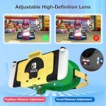 DEVASO Upgraded VR Headset for Nintendo Switch & Switch OLED Model, Switch Virtual Reality Glasses with Adjustable HD Lenses and Comfortable Head Strap, Labo VR Kit 3D Goggles for Switch Accessories