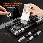 Laptop Screen Keyboard Cleaner Kit, Electronics Cleaning kit Tool for MacBook iPad iPhone Pro Cell Phone, Brush Tool for Tablet, Computer, PC Monitor,Camera with Spray with Patent (White)