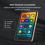 80GB MP3 Player with Bluetooth and WiFi, MP4 MP3 Player with Spotify 4" Full Touch Screen and with Pandora, HiFi Sound Walkman Digital Audio Player with Speaker (Pink_White)