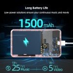 80GB MP3 Player with Bluetooth and WiFi, MP4 MP3 Player with Spotify 4" Full Touch Screen and with Pandora, HiFi Sound Walkman Digital Audio Player with Speaker (Pink_White)