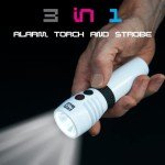 I.M.P.A.C.T. Personal Alarm Torch Mini - Compact Torch Batteries Included - 3 in 1 Battery Powered Torch 130db Siren - Dual Function Small Handheld Torch - White LED CREE Torch