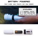 I.M.P.A.C.T. Personal Alarm Torch Mini - Compact Torch Batteries Included - 3 in 1 Battery Powered Torch 130db Siren - Dual Function Small Handheld Torch - White LED CREE Torch