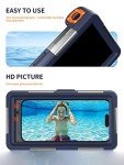 Lanhiem Diving Waterproof Phone Case, [Upgrade&Universal] Underwater for Photo Video Outdoor Swimming Snorkeling Surfing for iPhone Galaxy Huawei Series Smartphones (Orange)
