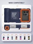 Lanhiem Diving Waterproof Phone Case, [Upgrade&Universal] Underwater for Photo Video Outdoor Swimming Snorkeling Surfing for iPhone Galaxy Huawei Series Smartphones (Orange)