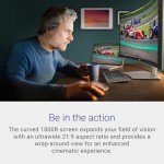 Dell S3422DW 34 Inch WQHD (3440x1440) 21:9 1800R Curved Monitor, 100Hz, VA, 4ms, AMD Radeon FreeSync, Built-in Speakers, DisplayPort, 2x HDMI, 3x USB, 3 Year Warranty, Silver