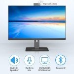 GAHUU All In One PC Desktop Computer 27inch in Rotatable Screen With Intel Core i7(Up to 3.20Ghz),512GB SSD 16GB RAM Front Webcam Supporting Dual-band Wi-Fi 2.4G/5.2G Bluetooth 4.2, Black
