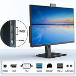 GAHUU All In One PC Desktop Computer 27inch in Rotatable Screen With Intel Core i7(Up to 3.20Ghz),512GB SSD 16GB RAM Front Webcam Supporting Dual-band Wi-Fi 2.4G/5.2G Bluetooth 4.2, Black