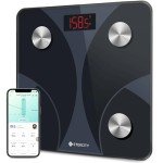 Etekcity Bathroom Scale for Body Weight, BMI, Body Fat, Muscle Mass, Smart Digital Weighing Scale with App& Bluetooth, Accurate Body Composition Analyzer, Ash-black