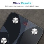 Etekcity Bathroom Scale for Body Weight, BMI, Body Fat, Muscle Mass, Smart Digital Weighing Scale with App& Bluetooth, Accurate Body Composition Analyzer, Ash-black