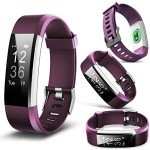 AQUARIUS AQ125HR Touch Screen Fitness Activity Tracker Sports HRM Watch Purple